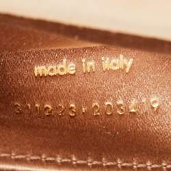 Pre Owned Yves Saint Laurent Beige Patent Leather Belle De Jour Flap Clutch