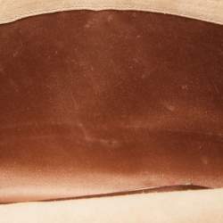 Pre Owned Yves Saint Laurent Beige Patent Leather Belle De Jour Flap Clutch