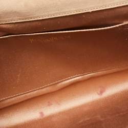Pre Owned Yves Saint Laurent Beige Patent Leather Belle De Jour Flap Clutch