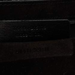 Pre Owned Yves Saint Laurent Black Leather Flap Top Handle Bag