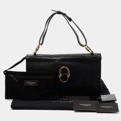 Pre Owned Yves Saint Laurent Black Leather Flap Top Handle Bag