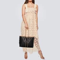 Pre Owned Yves Saint Laurent Brown/Beige Leather Neo Reversible Tote