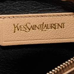 Pre Owned Yves Saint Laurent Brown/Beige Leather Neo Reversible Tote