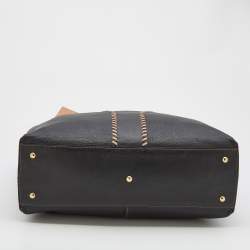 Pre Owned Yves Saint Laurent Brown/Beige Leather Neo Reversible Tote