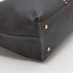 Pre Owned Yves Saint Laurent Brown/Beige Leather Neo Reversible Tote