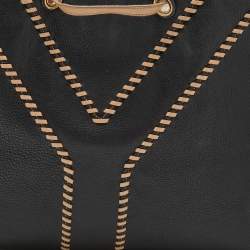 Pre Owned Yves Saint Laurent Brown/Beige Leather Neo Reversible Tote