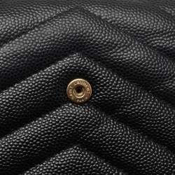 Pre Owned محفظة سان لوران باريس مونوغرام جلد أسود ماتيلاس مضغوطة