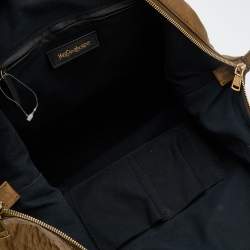 Yves Saint Laurent Metallic Gold Textured Leather Easy Y Satchel