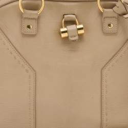 Pre Owned Yves Saint Laurent Beige Leather Medium Muse Satchel