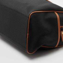 Pre Owned Yves Saint Laurent Black/Brown Leather Logo Satchel