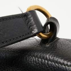 Yves Saint Laurent Black Leather and Suede Large Muse Two Top Handle Bag