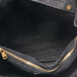 Yves Saint Laurent Black Leather and Suede Large Muse Two Top Handle Bag
