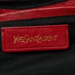 Pre Owned Yves Saint Laurent Red Leather Medium Cabas Chyc Tote