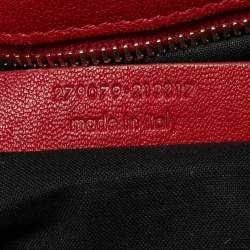 Pre Owned Yves Saint Laurent Red Leather Medium Cabas Chyc Tote