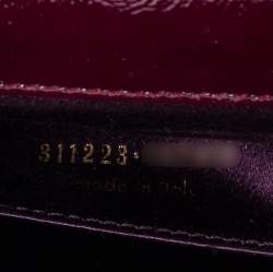 Pre Owned Yves Saint Laurent Purple Patent Leather Belle De Jour Flap Clutch