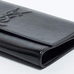 Pre Owned Yves Saint Laurent Black Patent Leather Belle De Jour Clutch