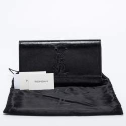 Pre Owned Yves Saint Laurent Black Patent Leather Belle De Jour Clutch