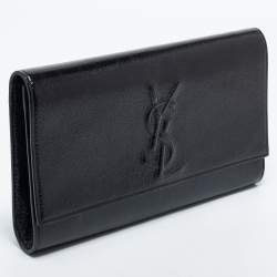 Pre Owned Yves Saint Laurent Black Patent Leather Belle De Jour Clutch