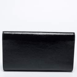 Pre Owned Yves Saint Laurent Black Patent Leather Belle De Jour Clutch