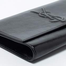 Pre Owned Yves Saint Laurent Black Patent Leather Belle De Jour Clutch