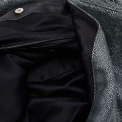 Pre Owned Yves Saint Laurent Green Stingray Embossed Leather Roady Hobo