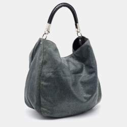 Pre Owned Yves Saint Laurent Green Stingray Embossed Leather Roady Hobo