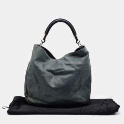Pre Owned Yves Saint Laurent Green Stingray Embossed Leather Roady Hobo