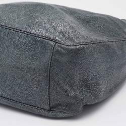 Pre Owned Yves Saint Laurent Green Stingray Embossed Leather Roady Hobo