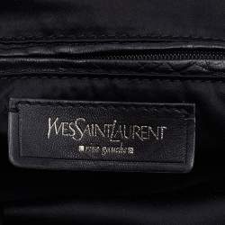 Pre Owned Yves Saint Laurent Green Stingray Embossed Leather Roady Hobo