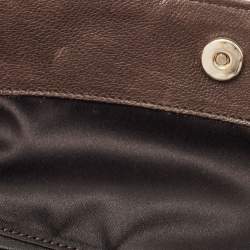 Pre Owned Yves Saint Laurent Brown Leather Large Roady Hobo