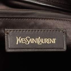 Pre Owned Yves Saint Laurent Brown Leather Large Roady Hobo