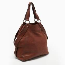 Pre Owned Yves Saint Laurent Brown Leather Shoulder Bag