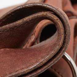 Pre Owned Yves Saint Laurent Brown Leather Shoulder Bag