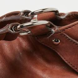 Pre Owned Yves Saint Laurent Brown Leather Shoulder Bag