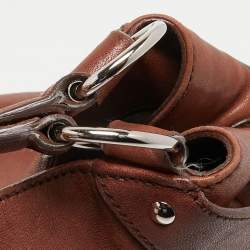 Pre Owned Yves Saint Laurent Brown Leather Shoulder Bag