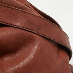 Pre Owned Yves Saint Laurent Brown Leather Shoulder Bag