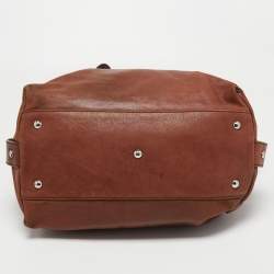 Pre Owned Yves Saint Laurent Brown Leather Shoulder Bag