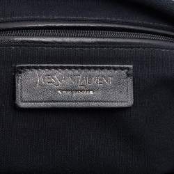 Pre Owned Yves Saint Laurent Navy Blue Leather Easy Y Satchel