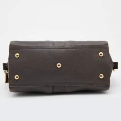 Pre Owned Yves Saint Laurent  Dark Grey Leather Small Cabas Y-Ligne Tote