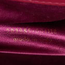 Pre Owned Yves Saint Laurent Fuchsia Patent Leather Belle De Jour Flap Clutch