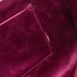 Pre Owned Yves Saint Laurent Fuchsia Patent Leather Belle De Jour Flap Clutch