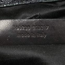 مملوكة مسبقًا Yves Saint Laurent Black Crinkled Glossy Leather Muse Messenger Bag