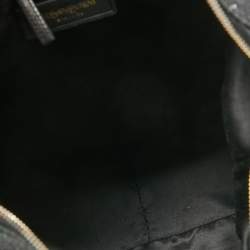 مملوكة مسبقًا Yves Saint Laurent Black Crinkled Glossy Leather Muse Messenger Bag