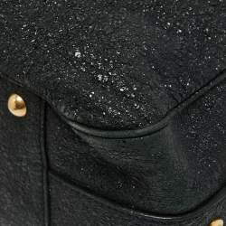 مملوكة مسبقًا Yves Saint Laurent Black Crinkled Glossy Leather Muse Messenger Bag