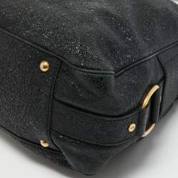 مملوكة مسبقًا Yves Saint Laurent Black Crinkled Glossy Leather Muse Messenger Bag
