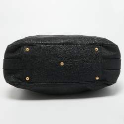 مملوكة مسبقًا Yves Saint Laurent Black Crinkled Glossy Leather Muse Messenger Bag