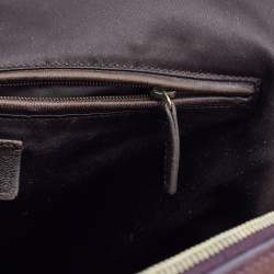 Pre Owned Yves Saint Laurent Purple Leather Oversized Muse Bag