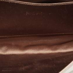 Pre Owned Yves Saint Laurent Brown Patent Leather Belle De Jour Clutch