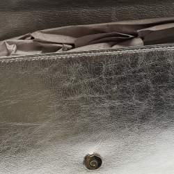 Pre Owned Yves Saint Laurent Silver Leather Belle De Jour Clutch