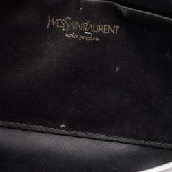 Pre Owned Yves Saint Laurent Silver Leather Belle De Jour Clutch